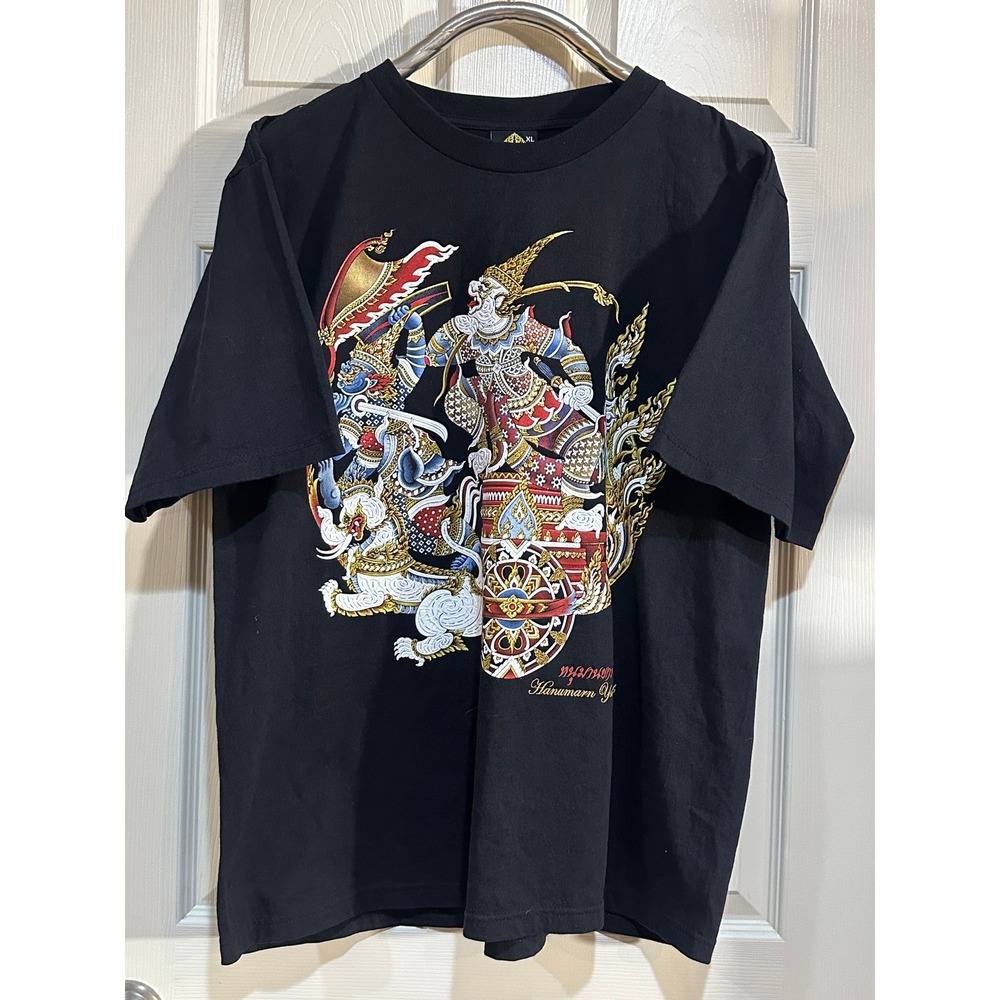 MD My Dream Thailand Hanumarn Yok Ros Graphic T-Shirt Black Mens XL